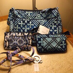 Vera Bradley Clutch/Wristlet Bundle • 2 ID Cases • NWT Lanyard, ✈️ Travel bags!
